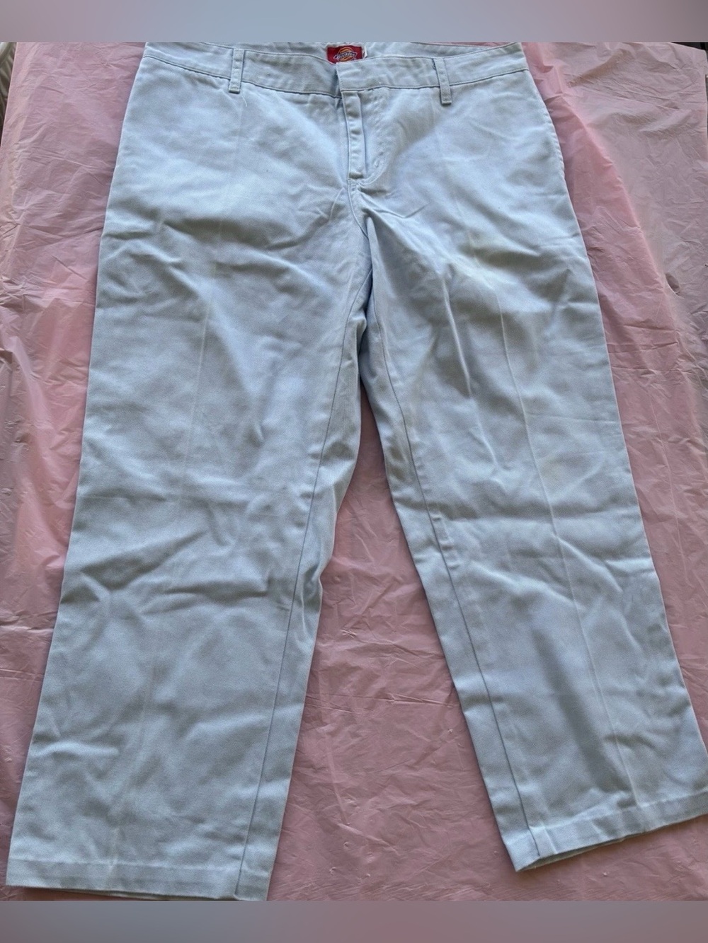 Dickies Women’s Light Blue Pants Jeans Utility Retro 90s Lightweight Sz 13/M